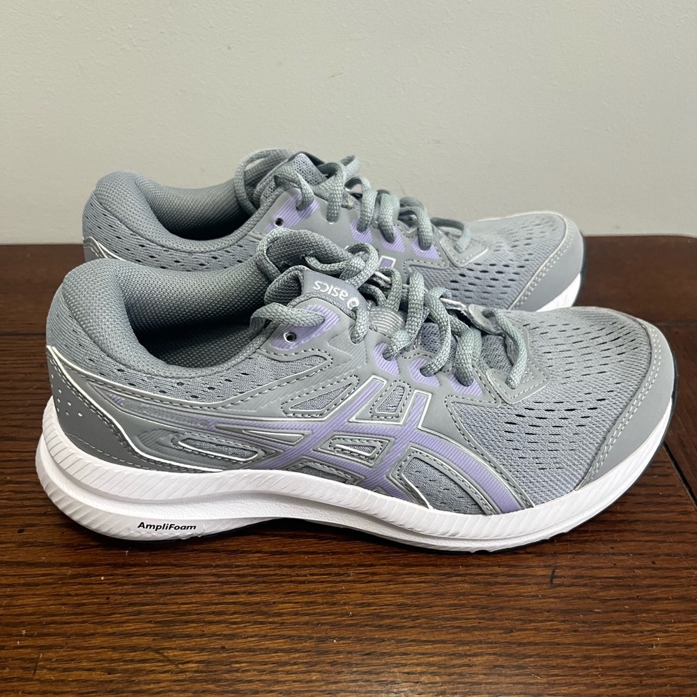 ASICS Gel Contend 8 violet gray NEW size 6 - Picture 3 of 7